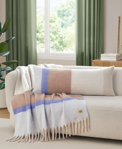 UGG® Simona Faux Mohair Throw, 50" x 70" - Misty Wisteria
