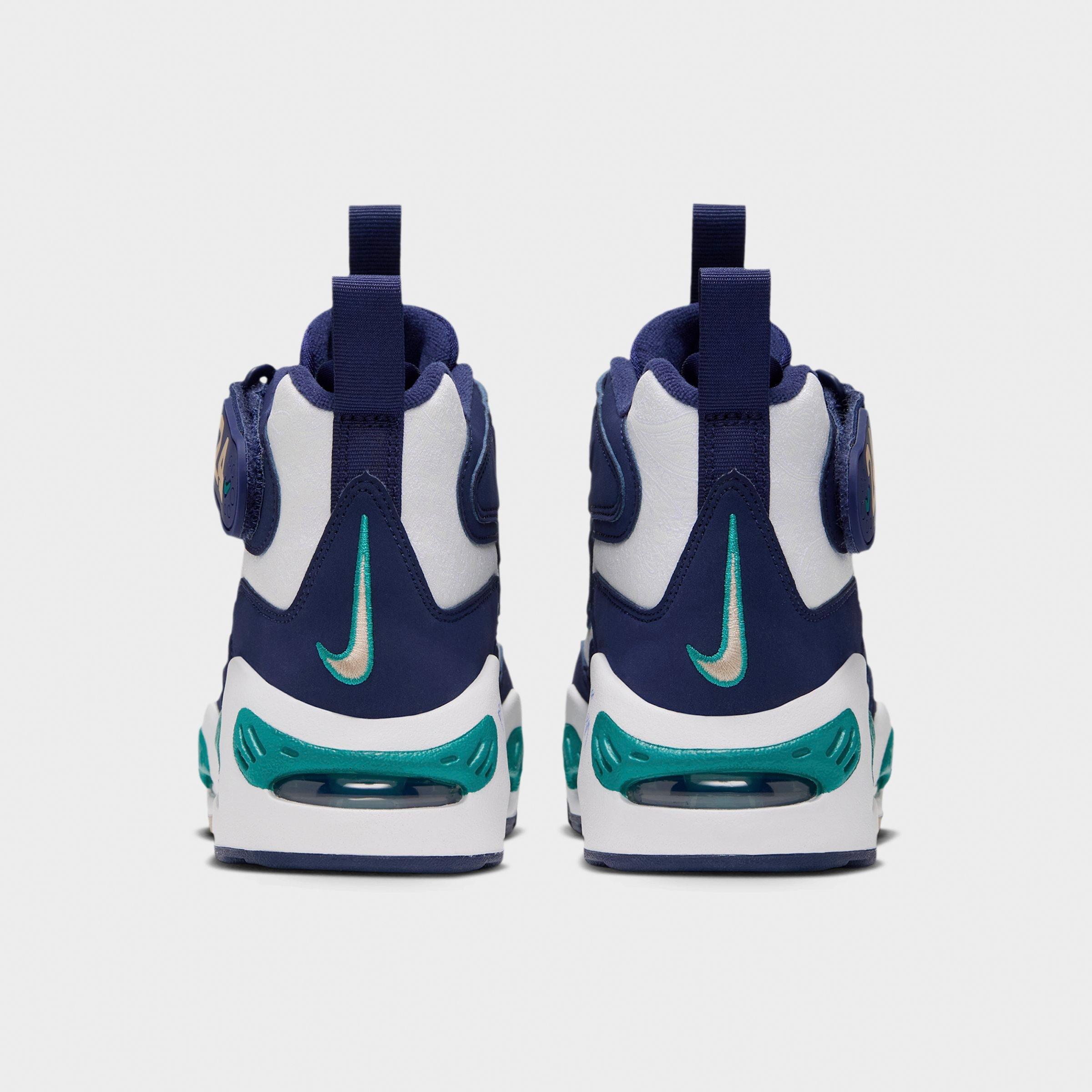 Big Kids' Nithtke Air Griffey Max 1 Casual Shoes - Midnight Navy/Team Gold/Fresh Water - Back view