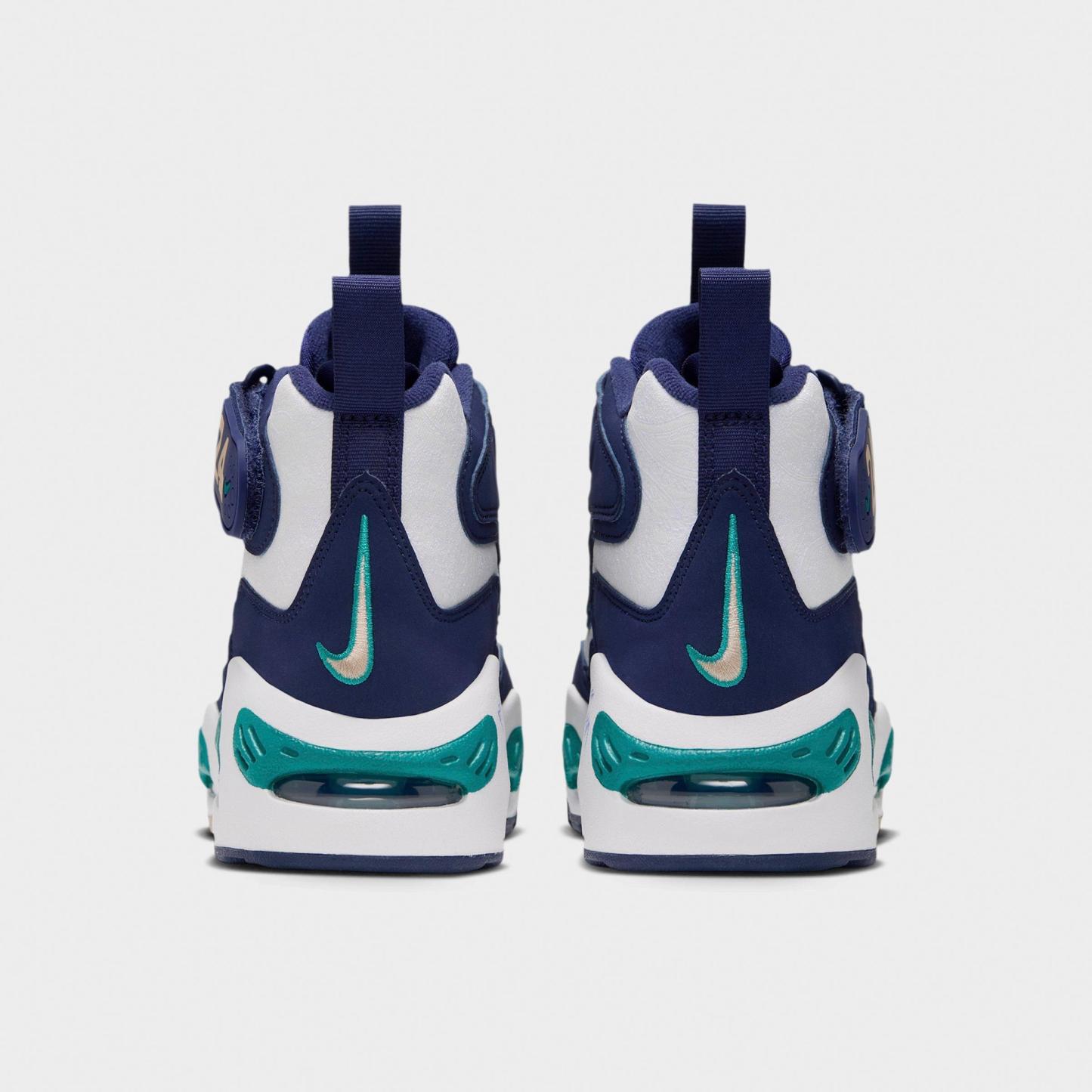 Big Kids' Nithtke Air Griffey Max 1 Casual Shoes - Midnight Navy/Team Gold/Fresh Water - Back view