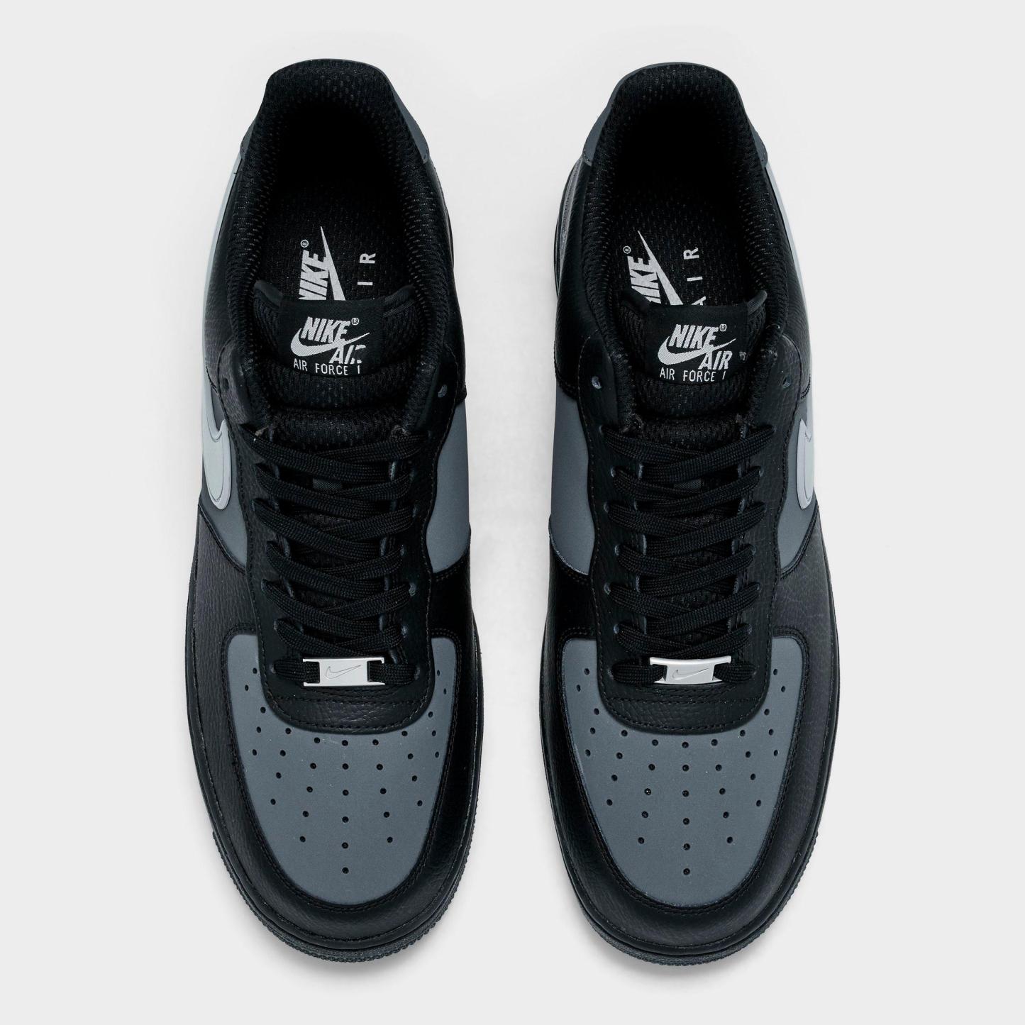 Men's Nithtke Air Force 1 '07 LV8 Casual Shoes - Part 3 - Black/Iron Grey/Light Smoke Grey - Top view