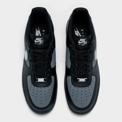 Men's Nithtke Air Force 1 '07 LV8 Casual Shoes - Part 3 - Black/Iron Grey/Light Smoke Grey - Top view