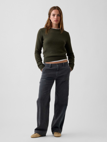 CashSoft Crew Sweater - Bamboo green