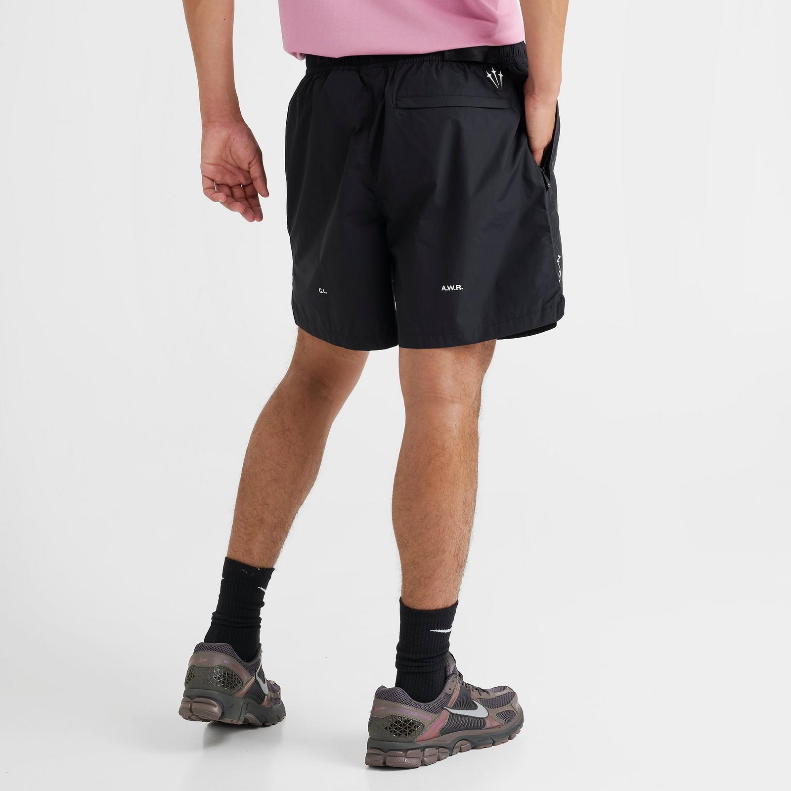 Men's Nike NOCTA Cardinal Nylon Shorts - Black/Black/White