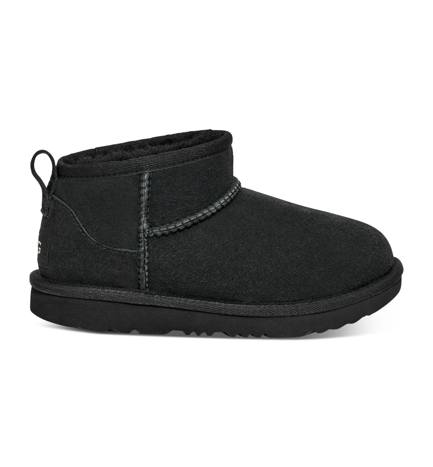 UGG® Kids Classic Ultra Mini Twinface Sheepskin Booties - Black