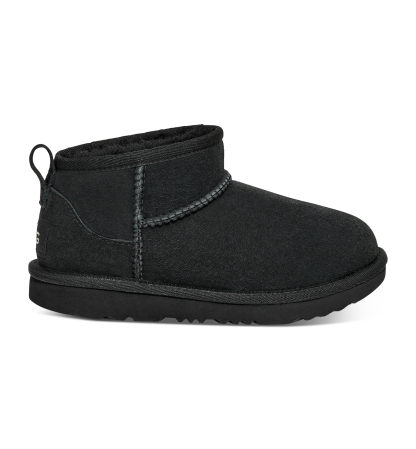 UGG® Kids Classic Ultra Mini Twinface Sheepskin Booties - Black