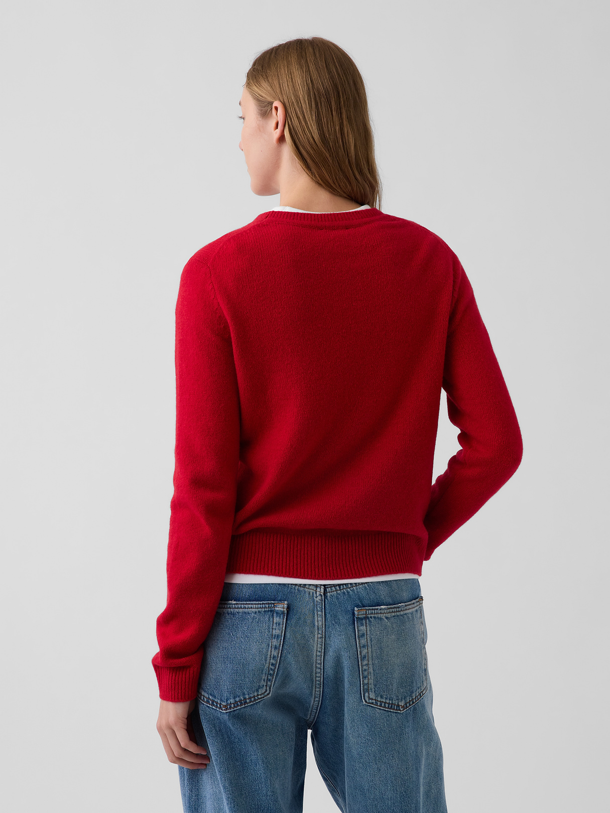 CashSoft Crew Sweater - Modern red