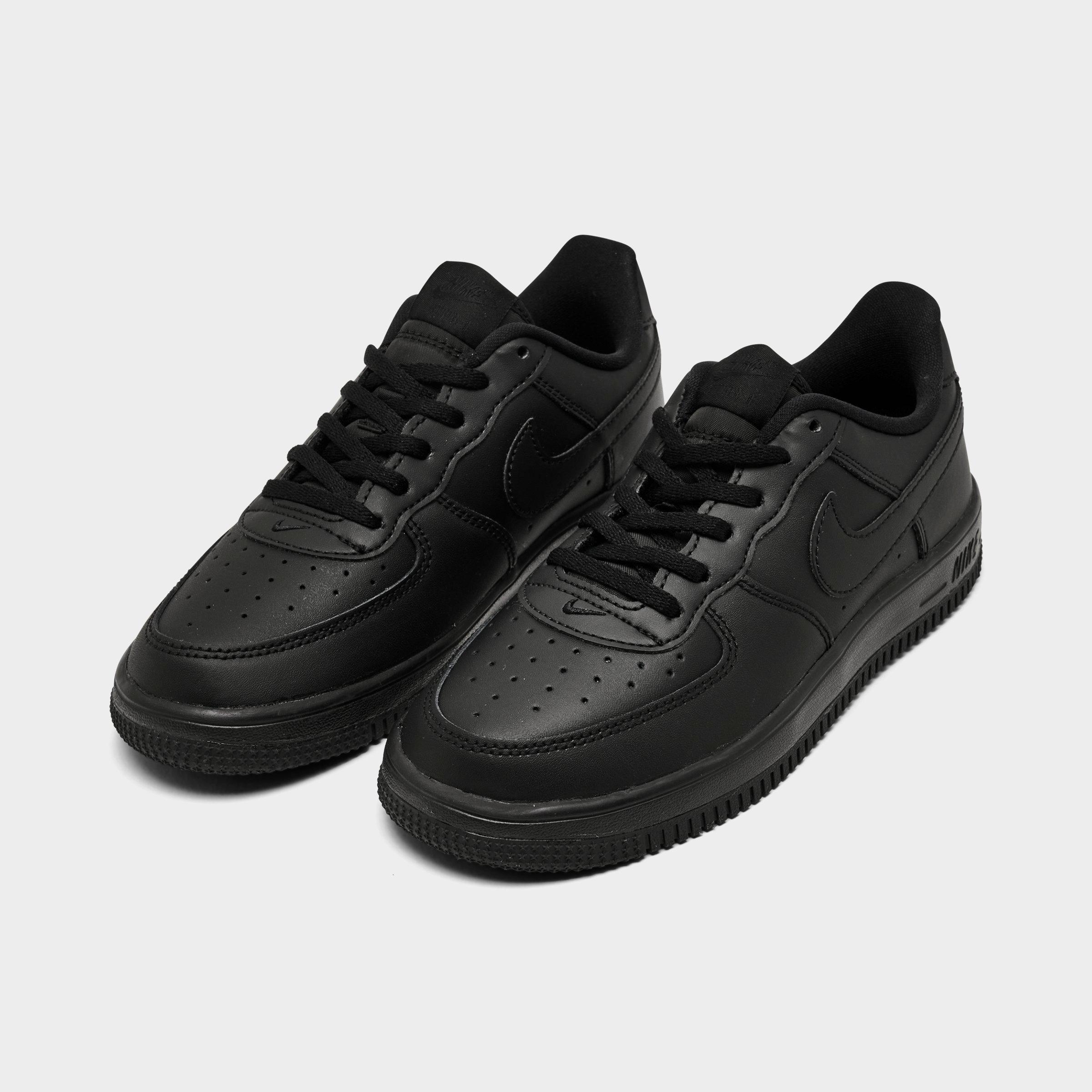 Little Kids' Nithtke Force 1 Casual Shoes - Part 2 - Black/Black/Black - Both shoes facing left