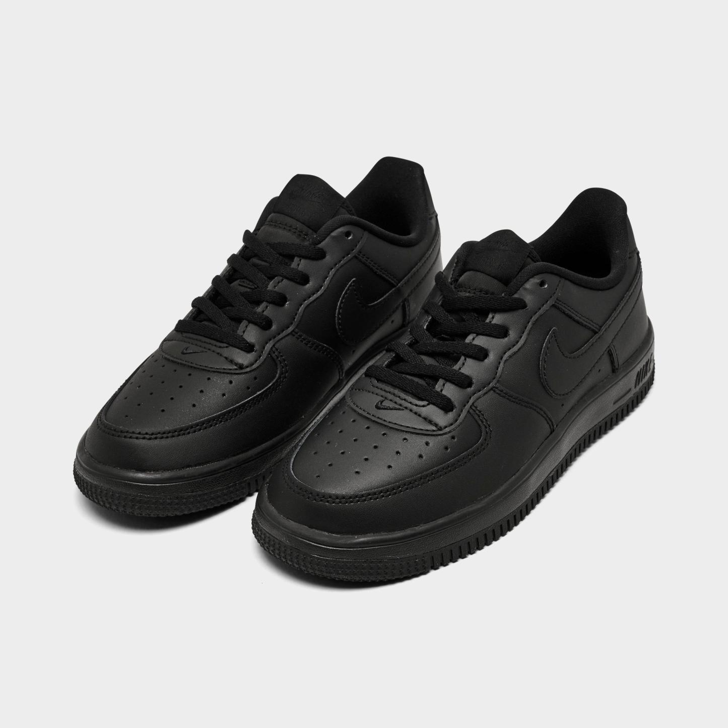 Little Kids' Nithtke Force 1 Casual Shoes - Part 2 - Black/Black/Black - Both shoes facing left