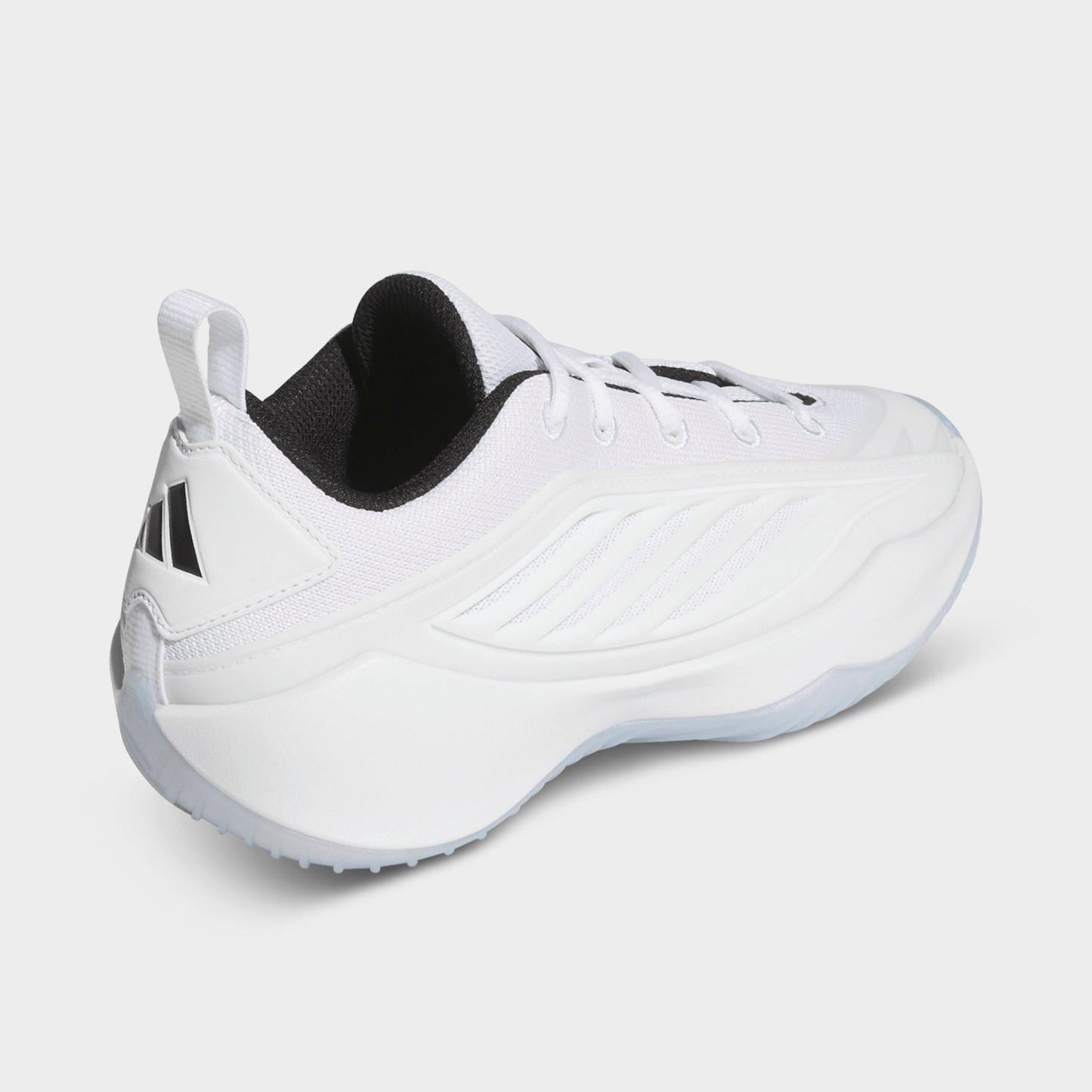 Big Kids' adidas Believe That 1 Basketball Shoes - Cloud White/Core Black/Cloud White - Back view