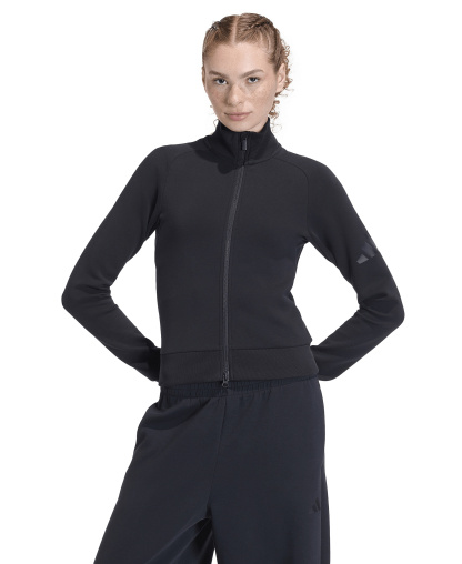 adidas Women's Soft Lux Slim Sportswear Track Jacket - Black