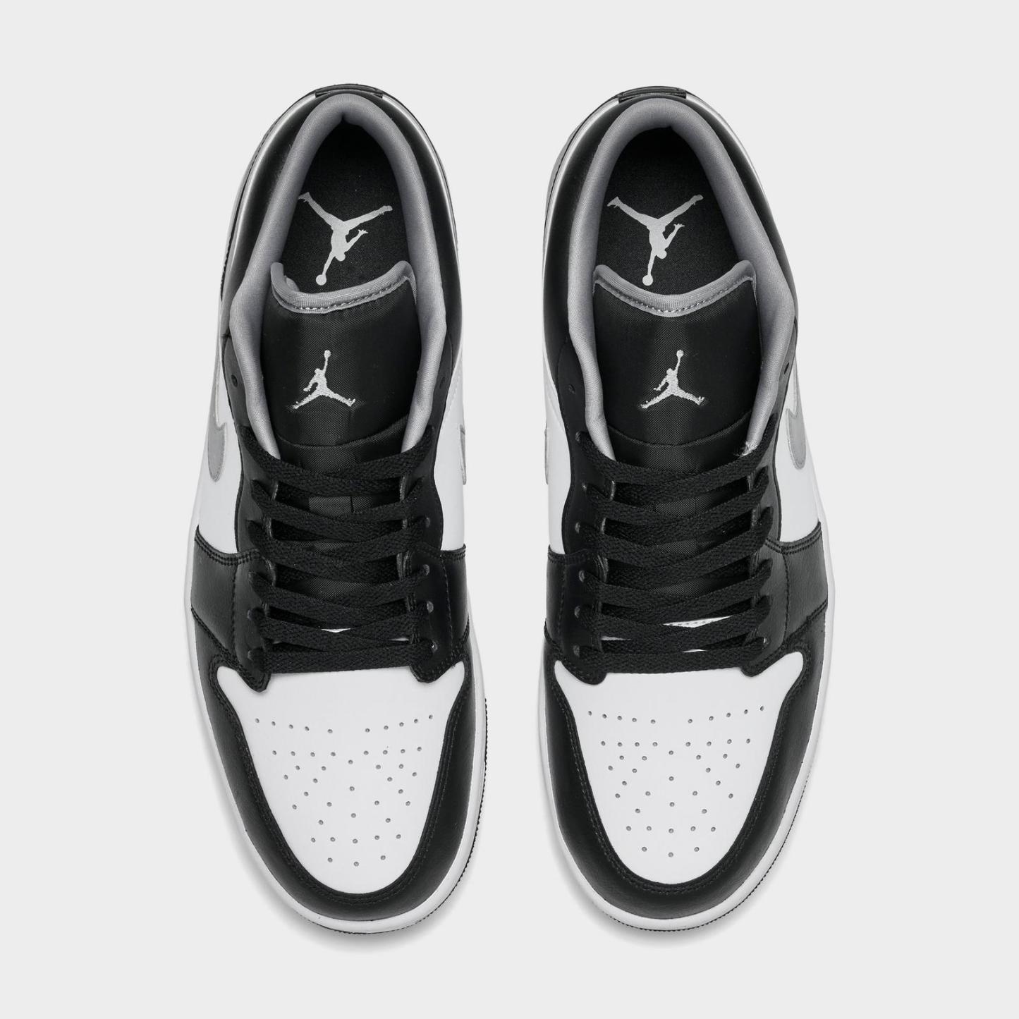 Men's Air Jordan Retro 1 Low Casual Shoes - Black/Particle Grey/White - view 5