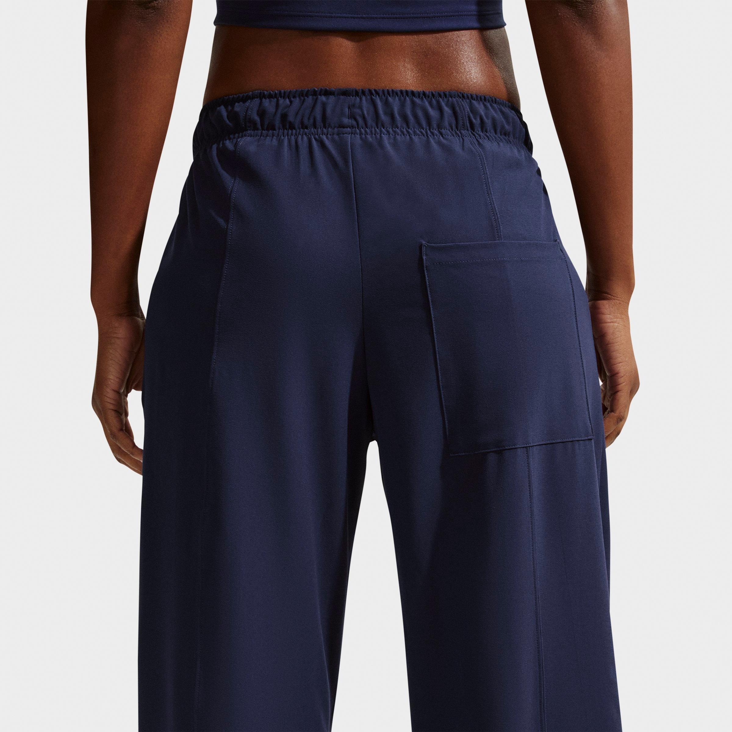Women's Nithtke One Dri-FIT Woven Wide-Leg Pants - Midnight Navy/White