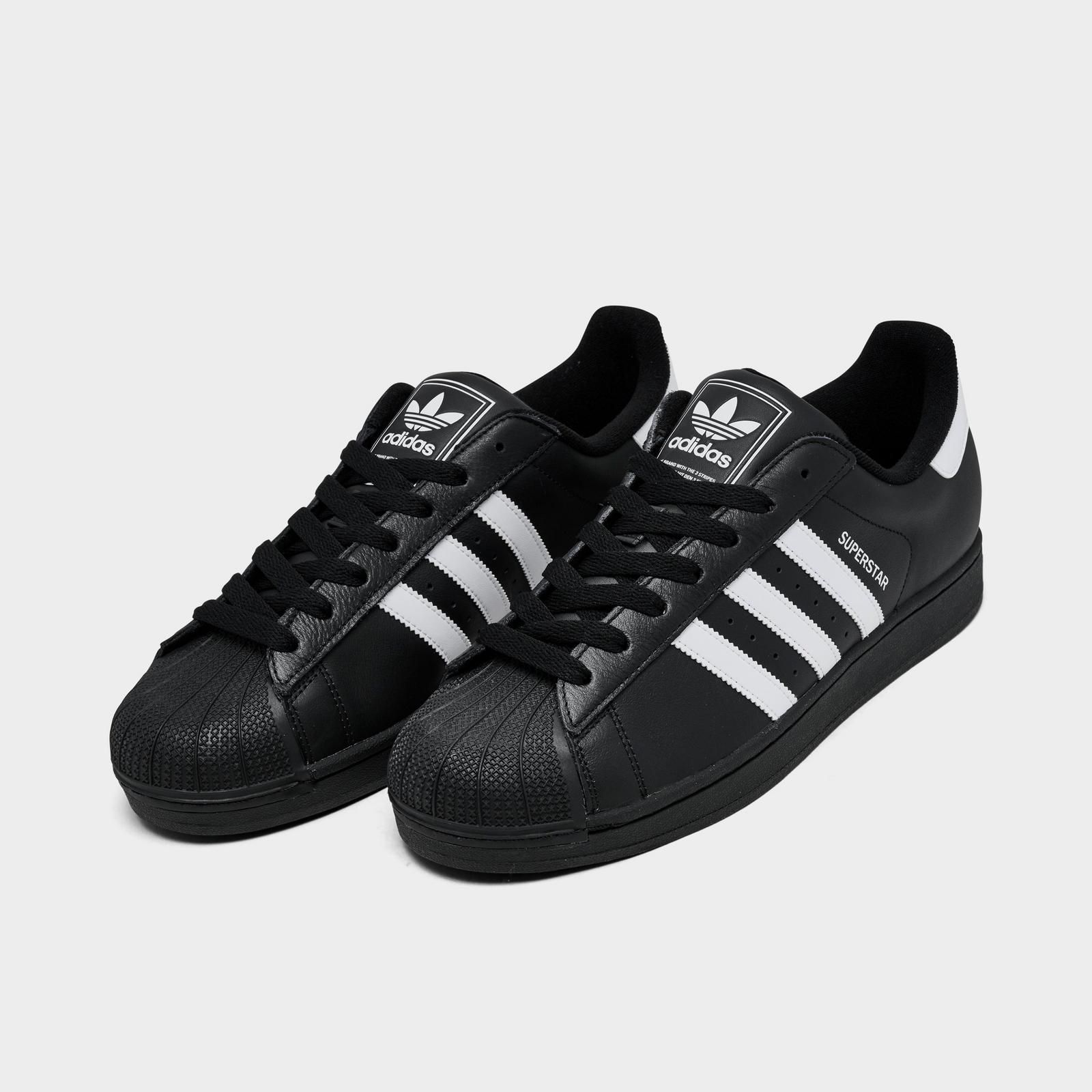 Men's adidas Originals Superstar II Casual Shoes - Black/White/Black - view 2