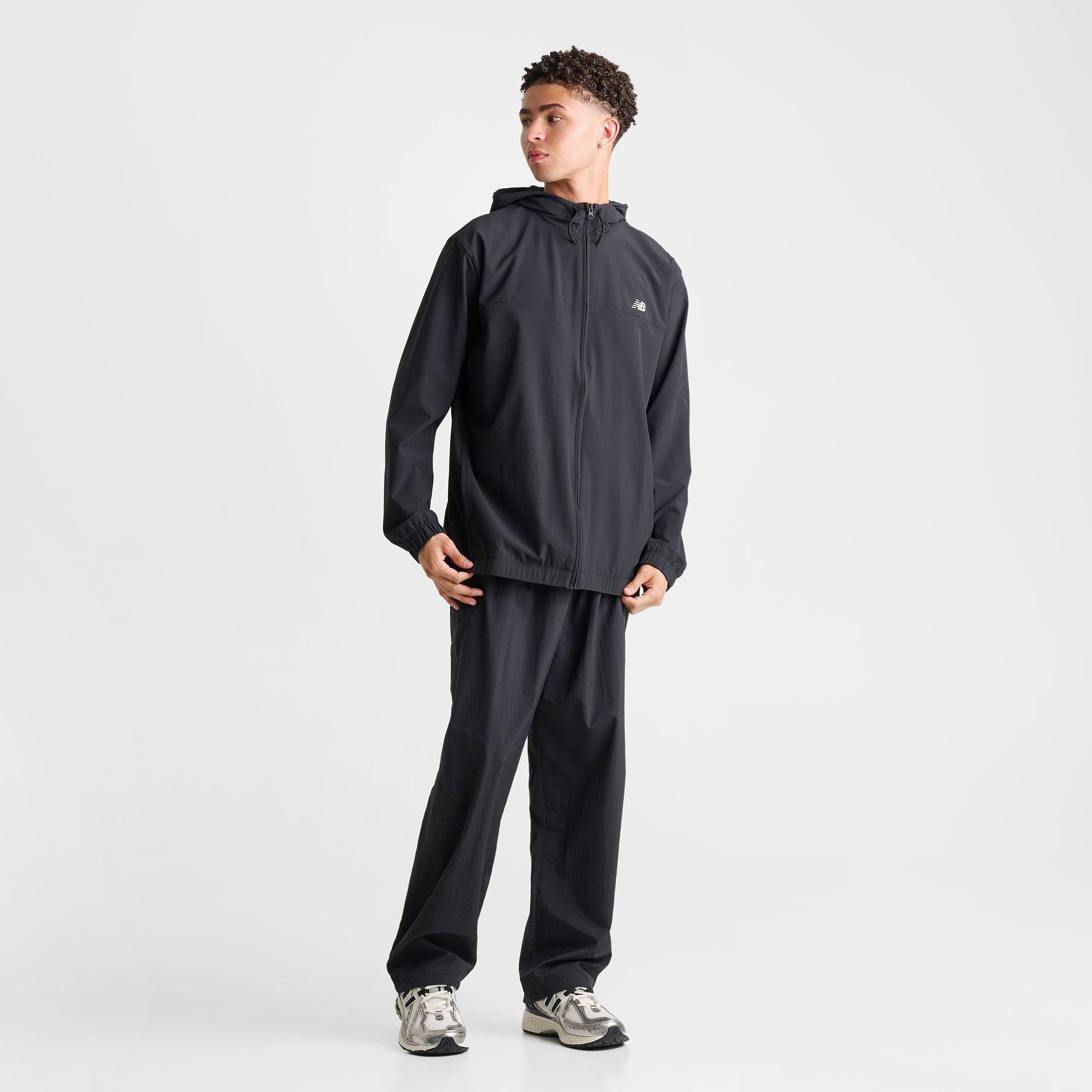 Men's New Balance Sport Essentials Woven Full-Zip Jacket - Black/Black - view 2
