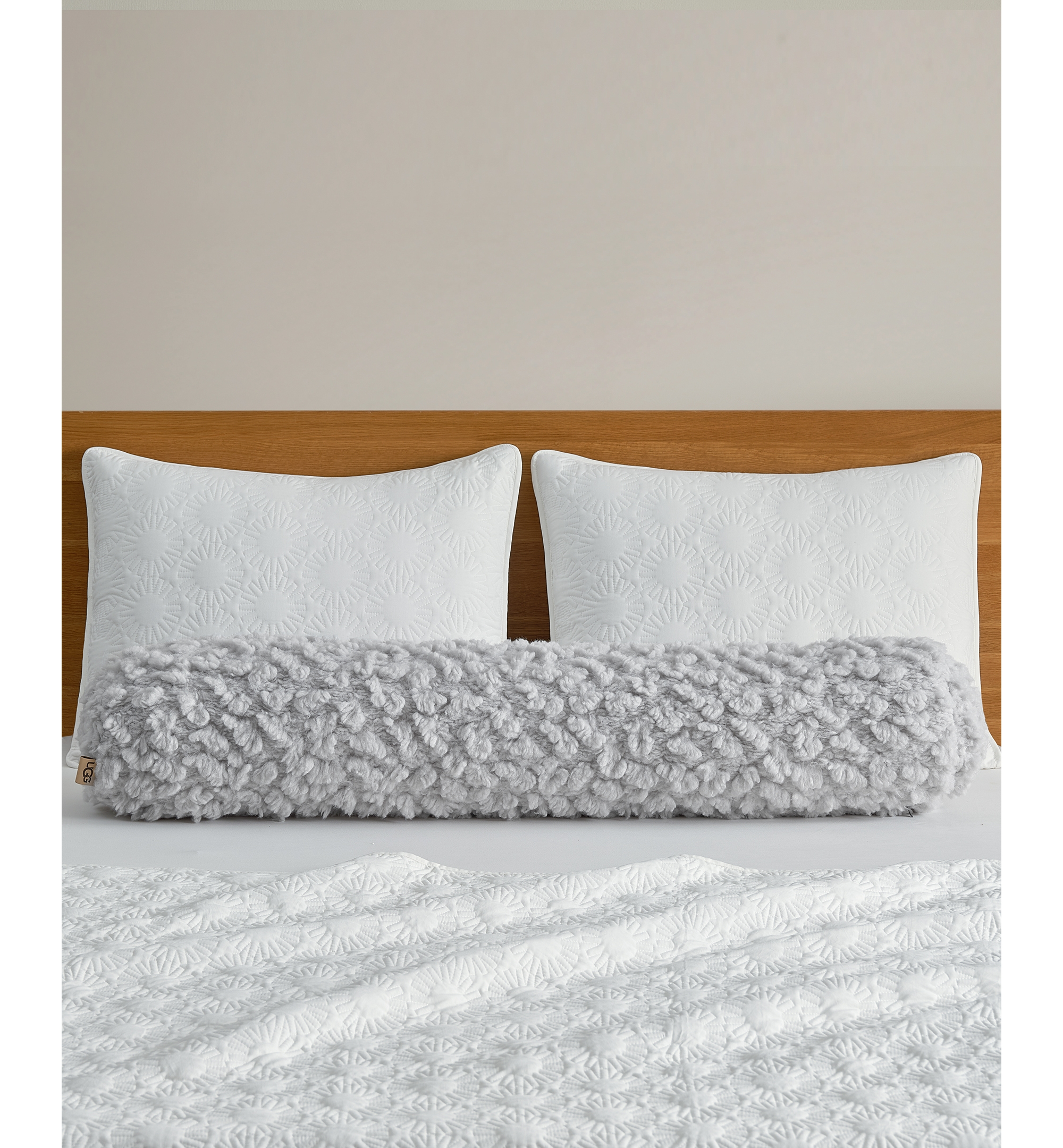 UGG® Shira Textured Bolster, 48" x 8" - Stone