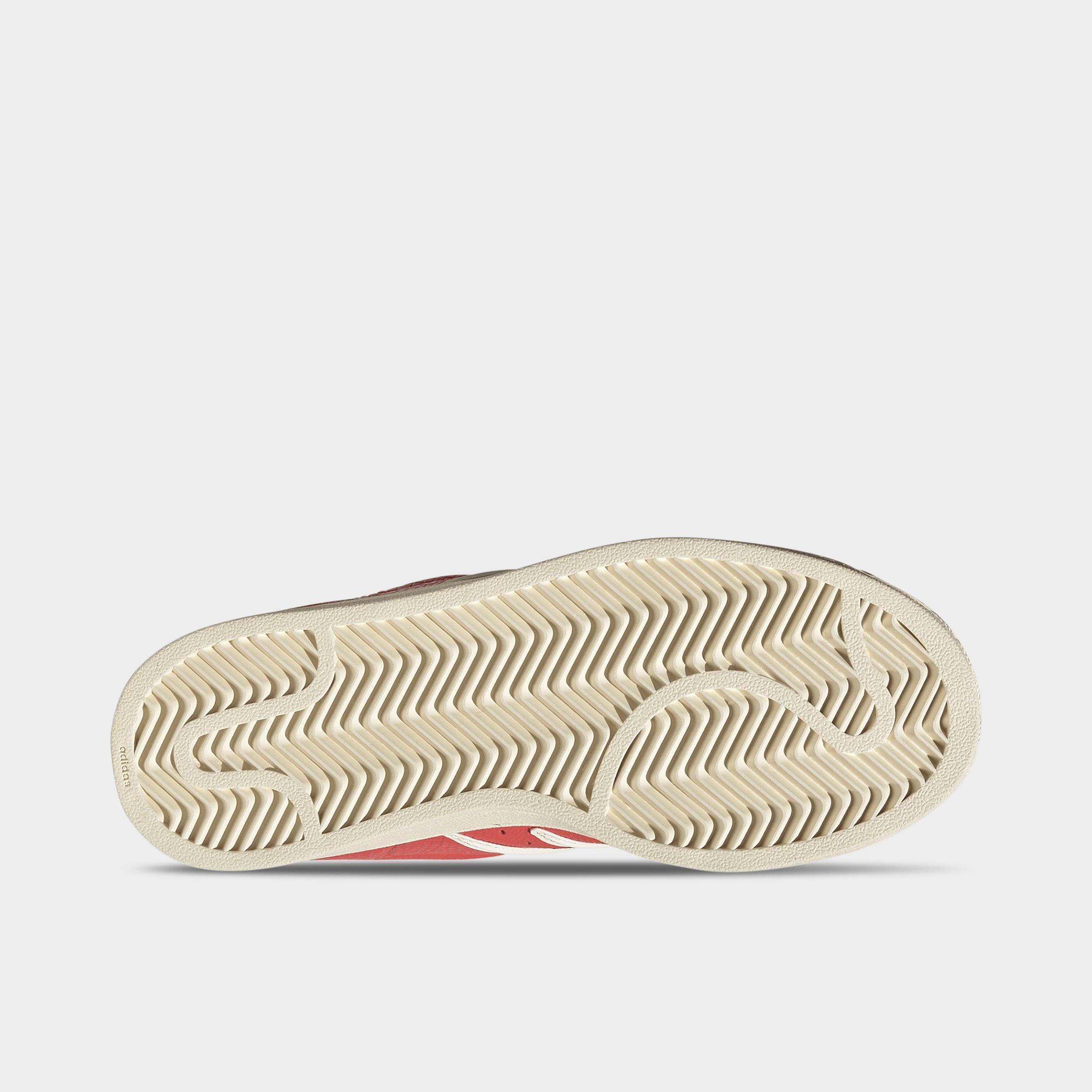 Big Kids' adidas Originals Superstar II Casual Shoes - Preloved Scarlet/Preloved Scarlet/Cream White - Bottom view