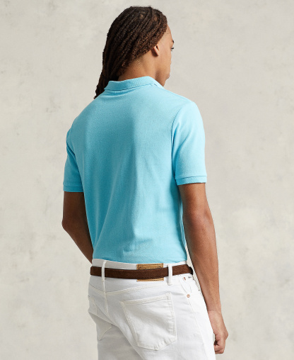 Polo Ralph Lauren Men's Custom Slim-Fit Mesh Polo Shirt - Cabana Blue