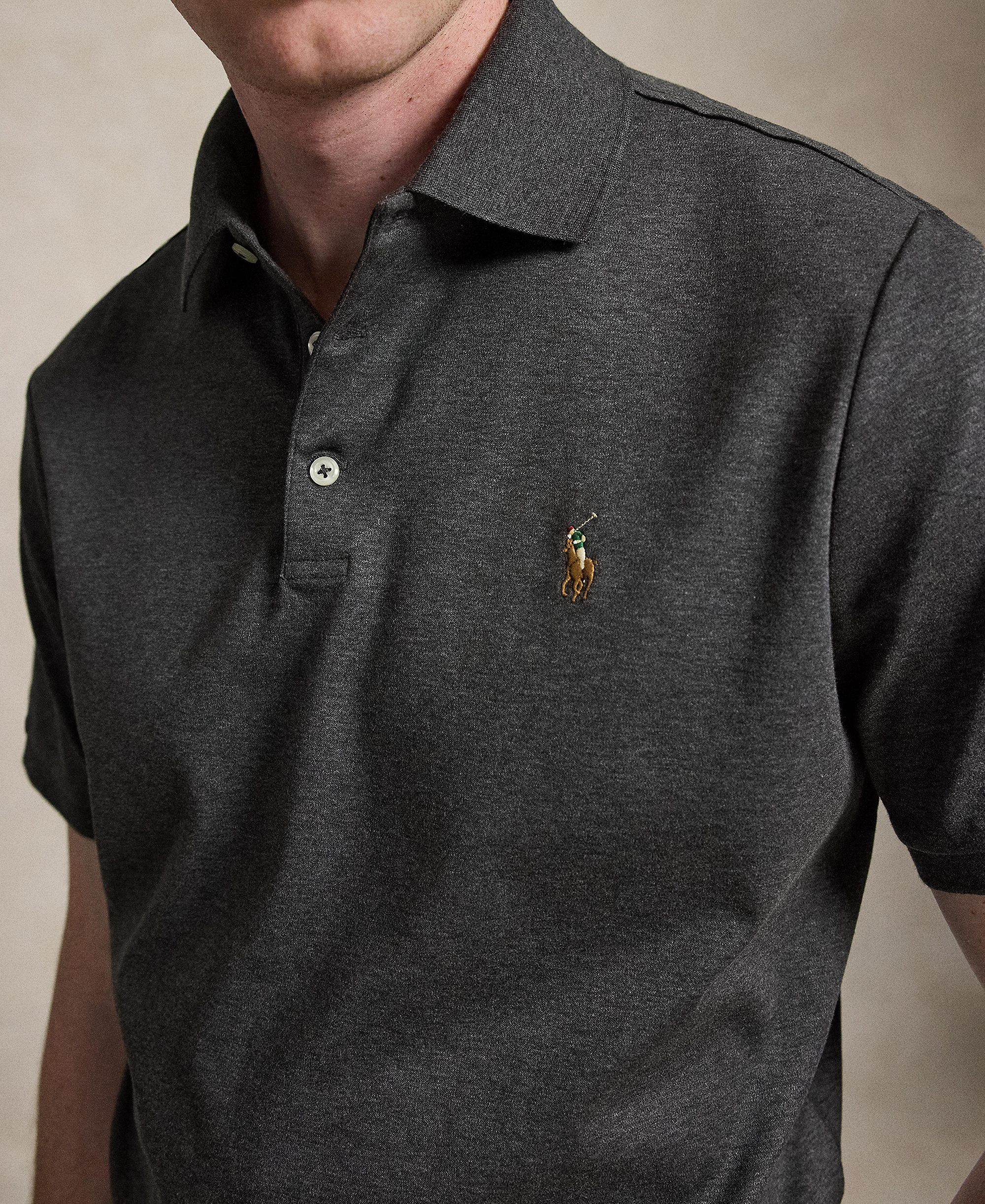 Polo Ralph Lauren Men's Classic-Fit Soft Cotton Polo Shirt - Windsor Heather