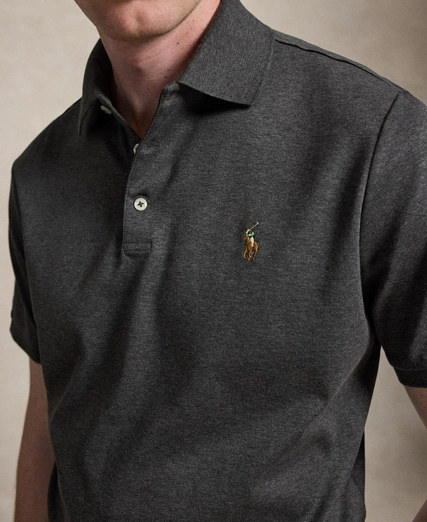 Polo Ralph Lauren Men's Classic-Fit Soft Cotton Polo Shirt - Windsor Heather