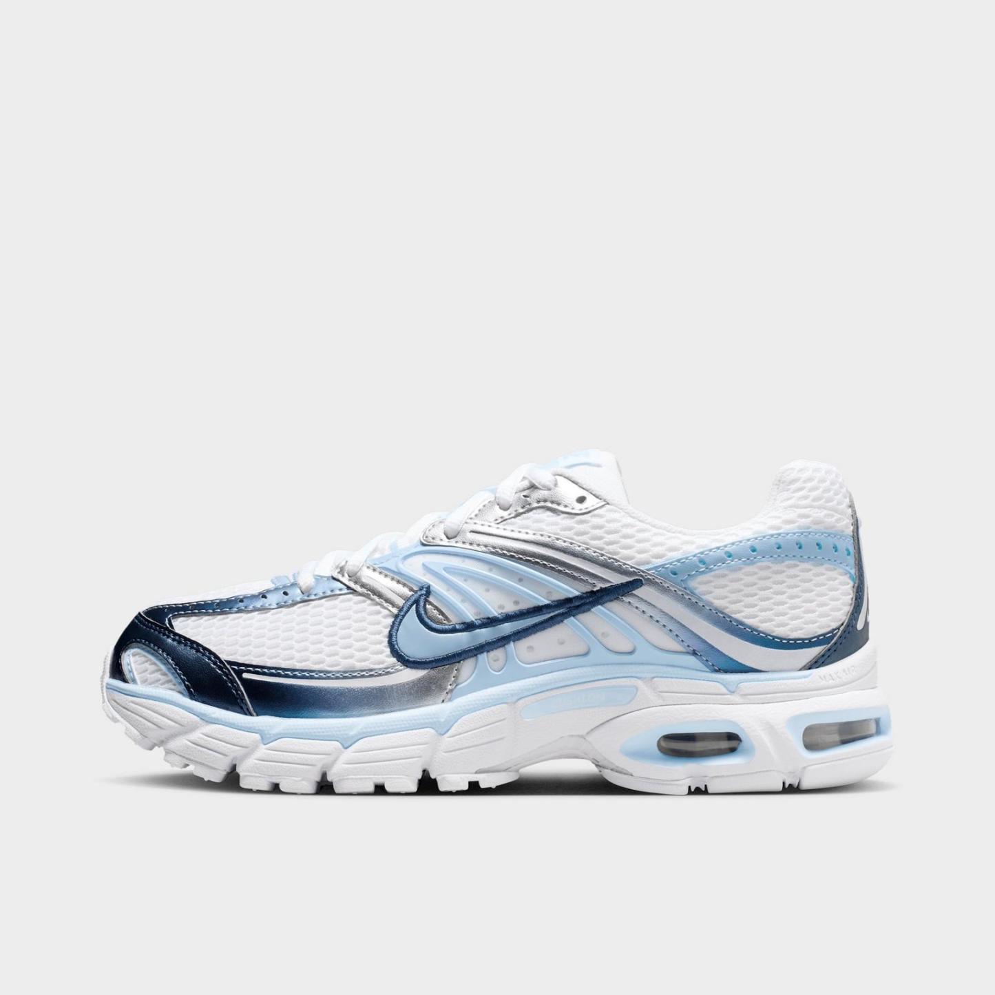 Women's Nike Air Max Moto 2K Casual Shoes - White/Metallic Silver/Midnight Navy/Hydrogen Blue