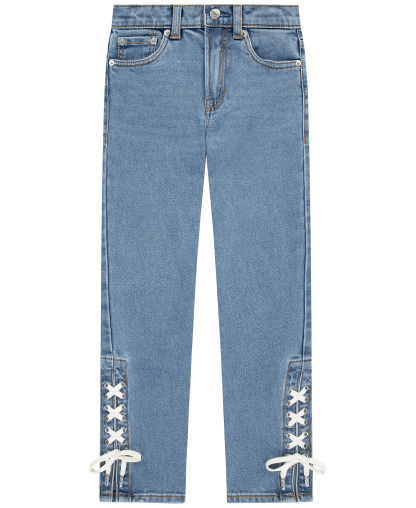 Levi's Girls' 7-16 Lace Up High-Rise Straight Jeans - Good Grades
