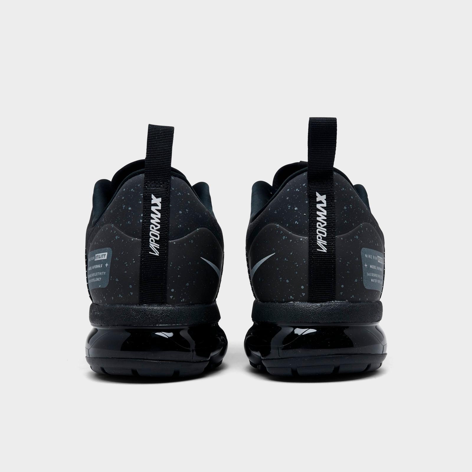 Men's Nike Air VaporMax Run Utility Running Shoes - Black/Reflective Silver/Black/Black