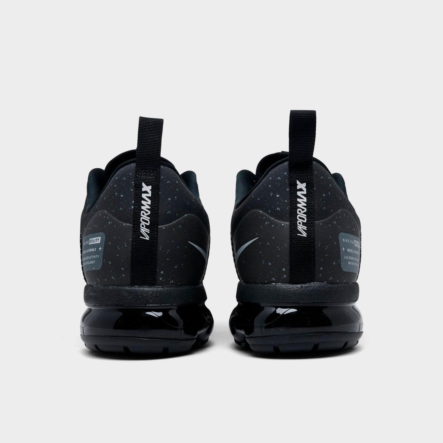 Men's Nike Air VaporMax Run Utility Running Shoes - Black/Reflective Silver/Black/Black