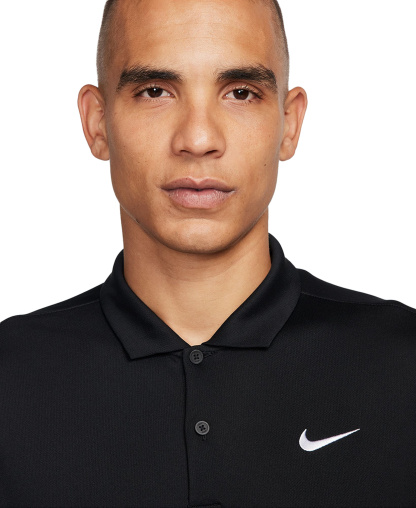 Nike Men's Relaxed-Fit Core Dri-FIT Short-Sleeve Golf Polo Shirt - Black/White