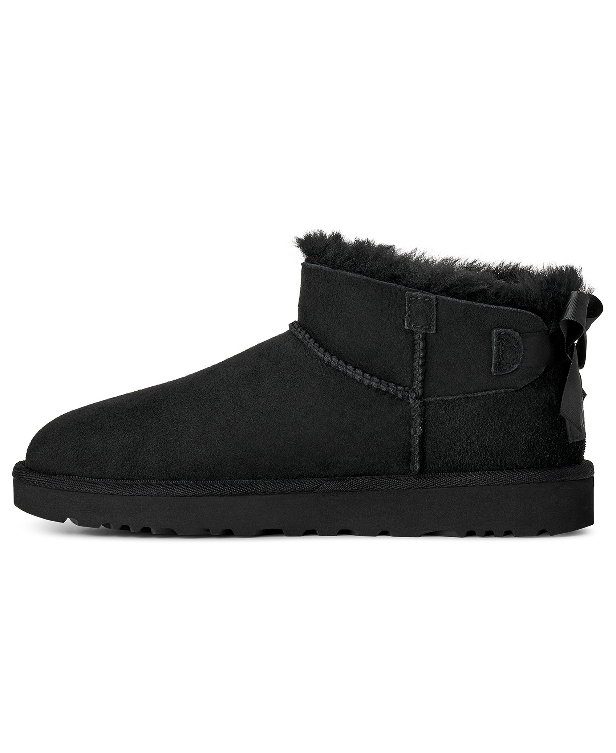 UGG® Women's Ultra Mini Bailey Bow Round Toe Booties - Black