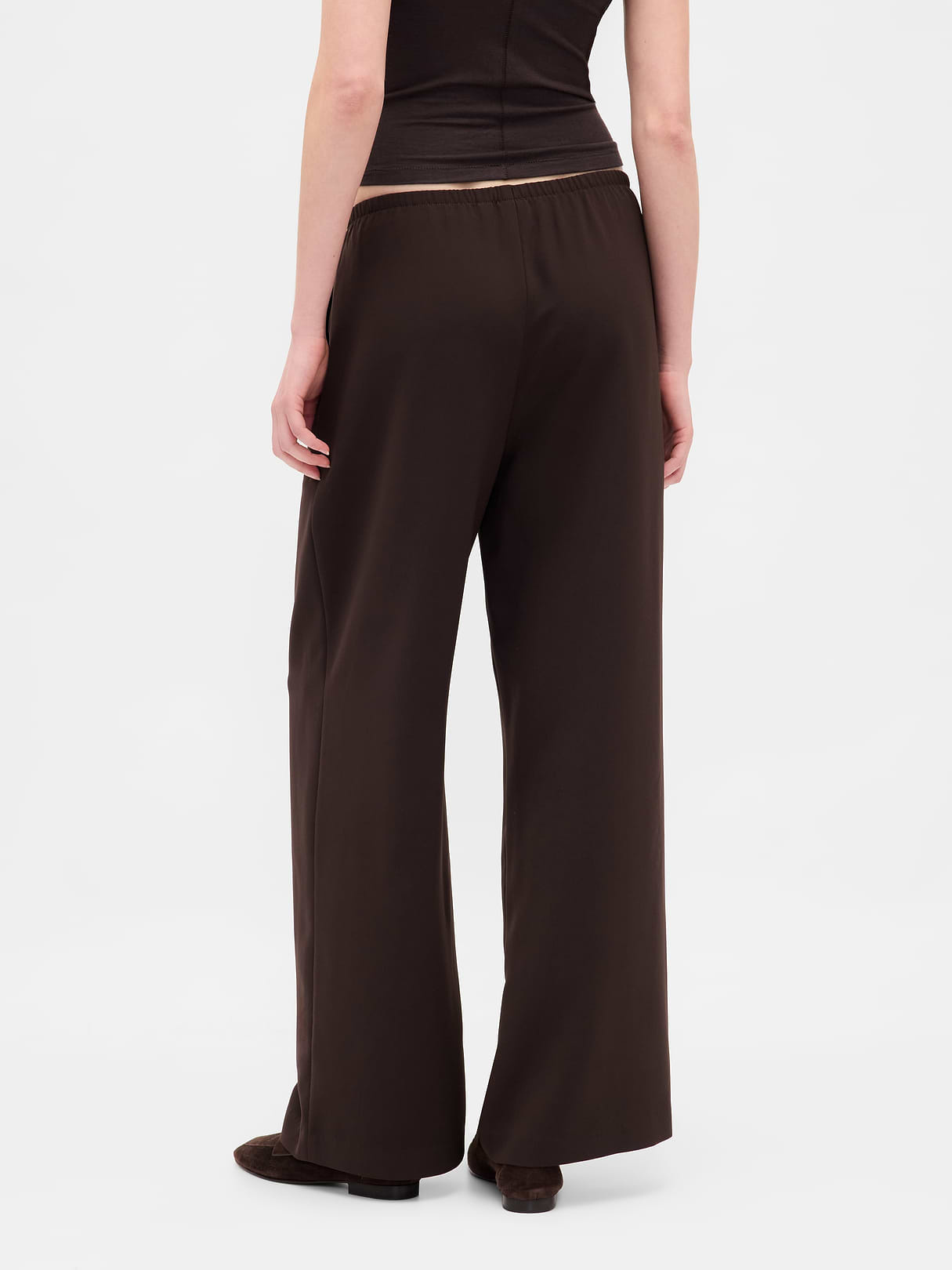 Easy Wide-Leg Pants - Terra brown