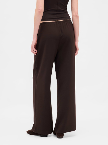 Easy Wide-Leg Pants - Terra brown