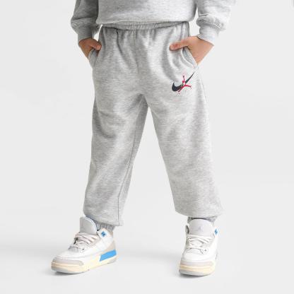 Little Kids' Jordan Jumpman Swoosh Crewneck Sweatshirt and Jogger Pants Set - Light Grey Heather - view 4