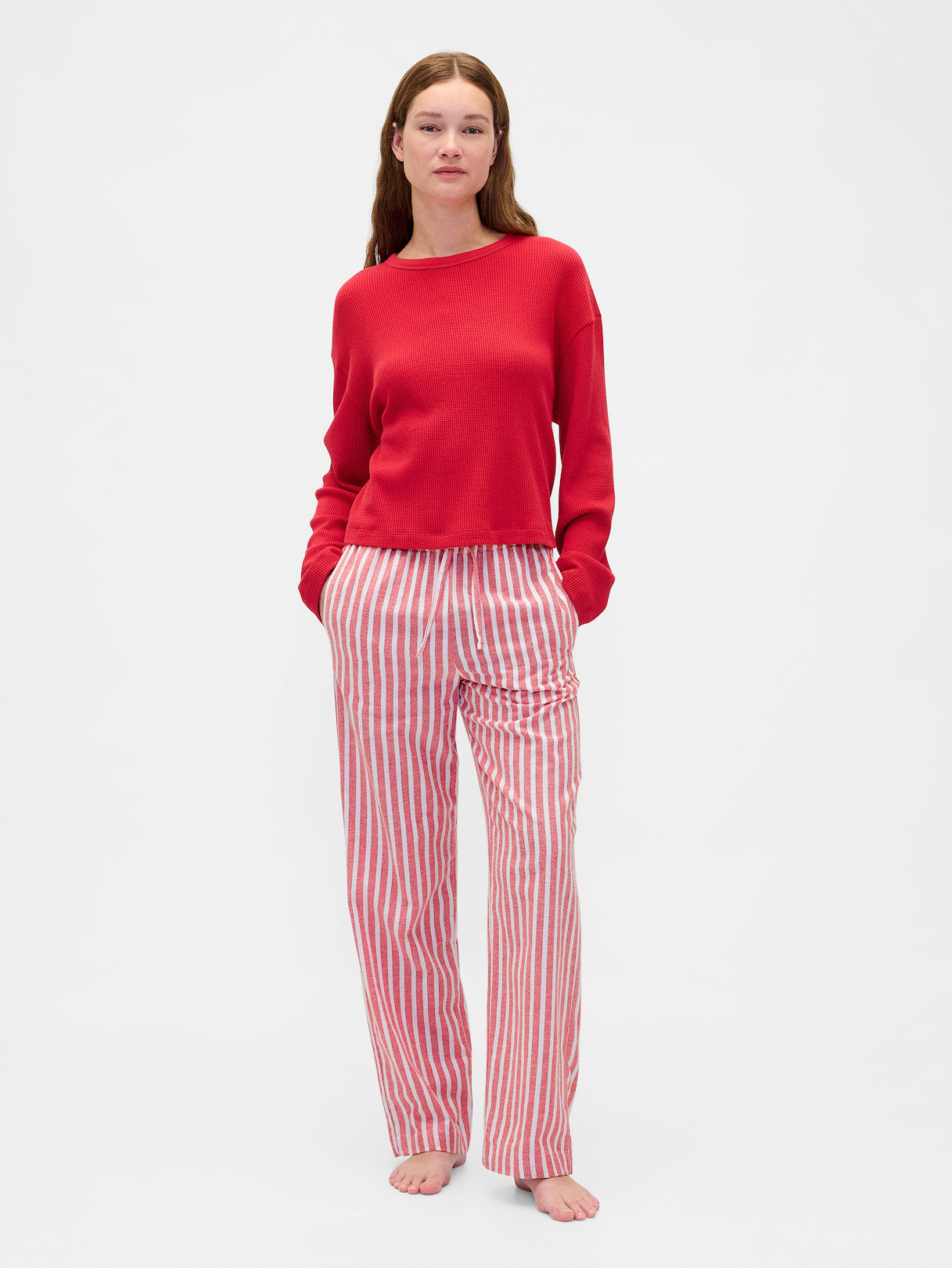 Adult Softest Flannel PJ Pants - Red stripe