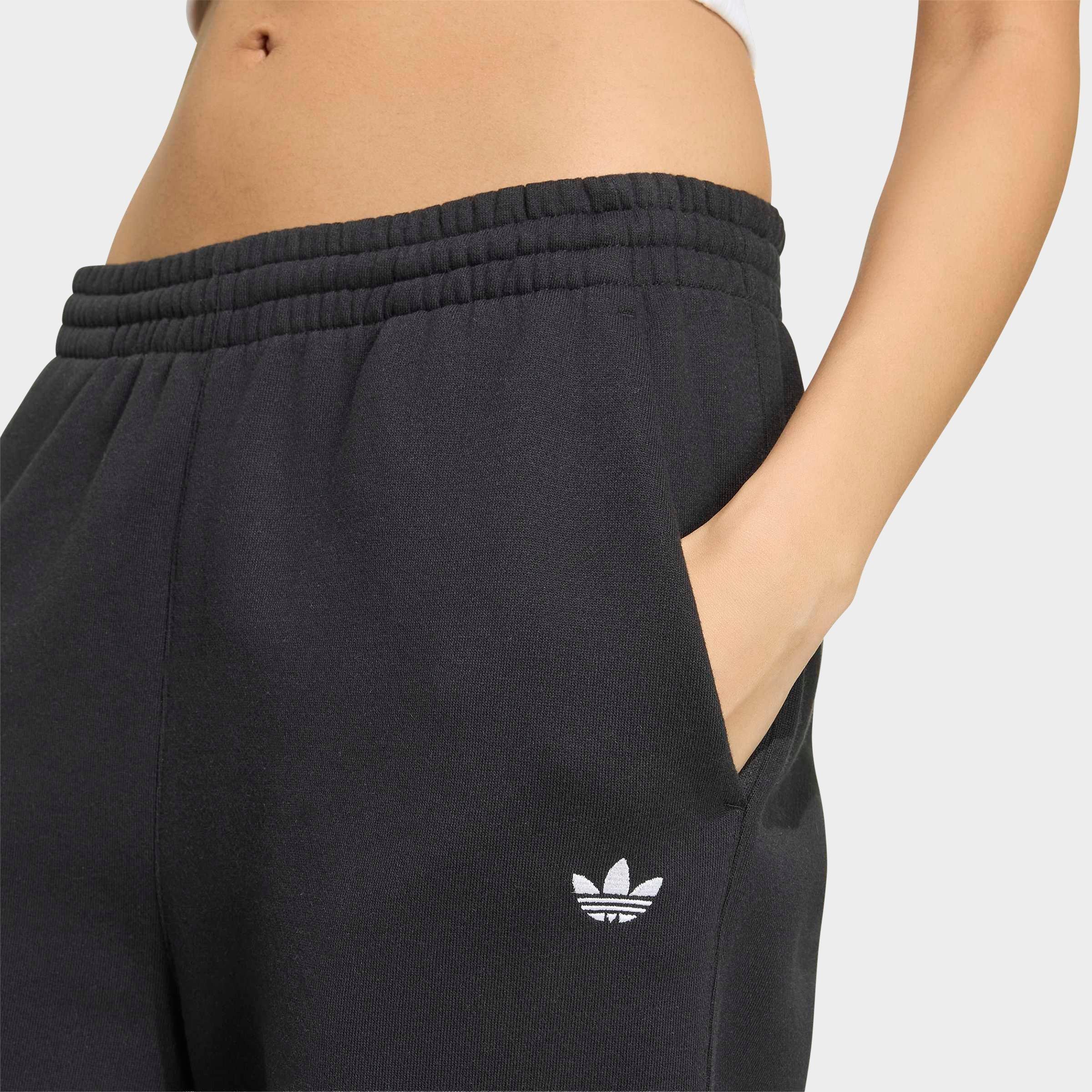 Women's adidas Originals Essentials Fleece Wide Leg Pants - Black