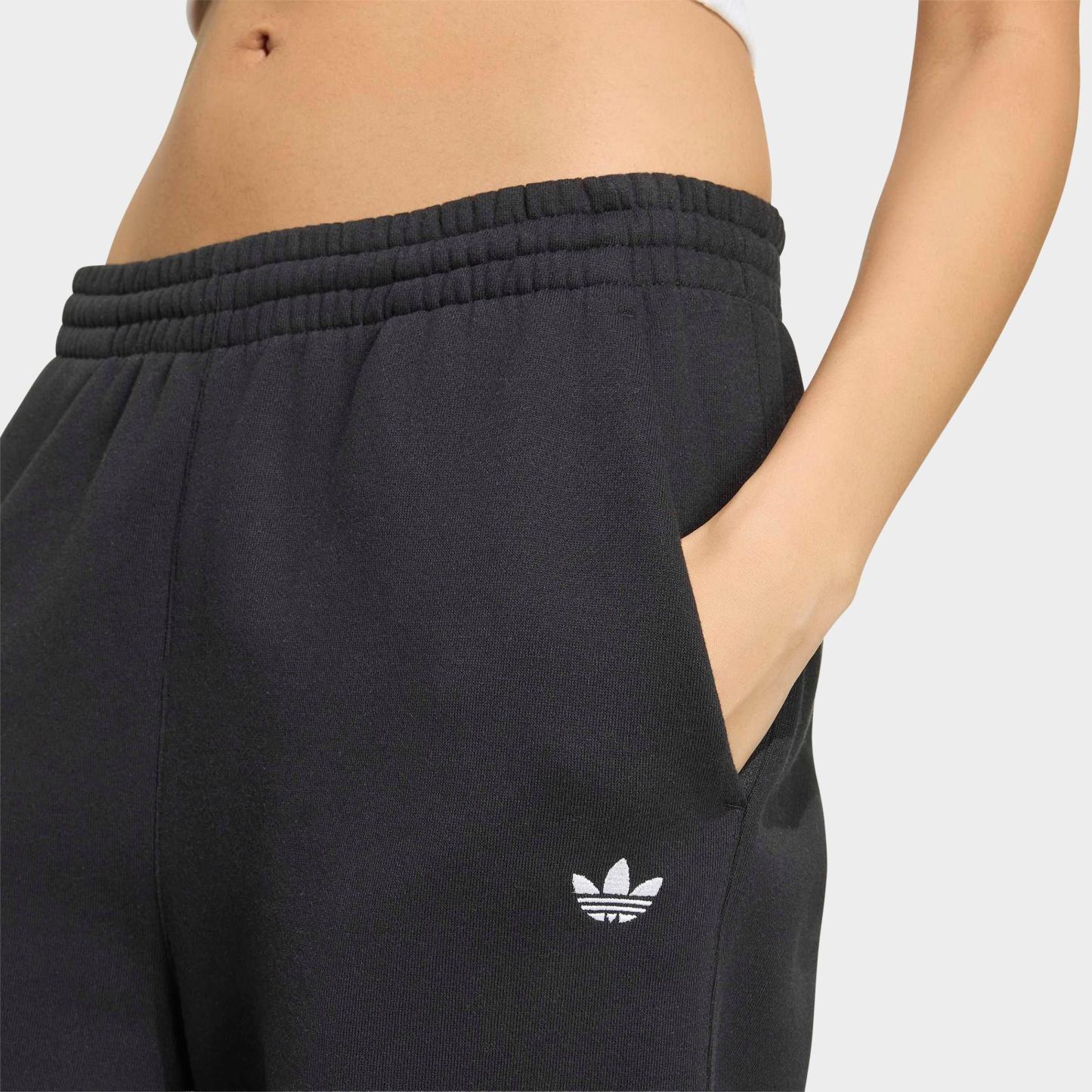 Women's adidas Originals Essentials Fleece Wide Leg Pants - Black