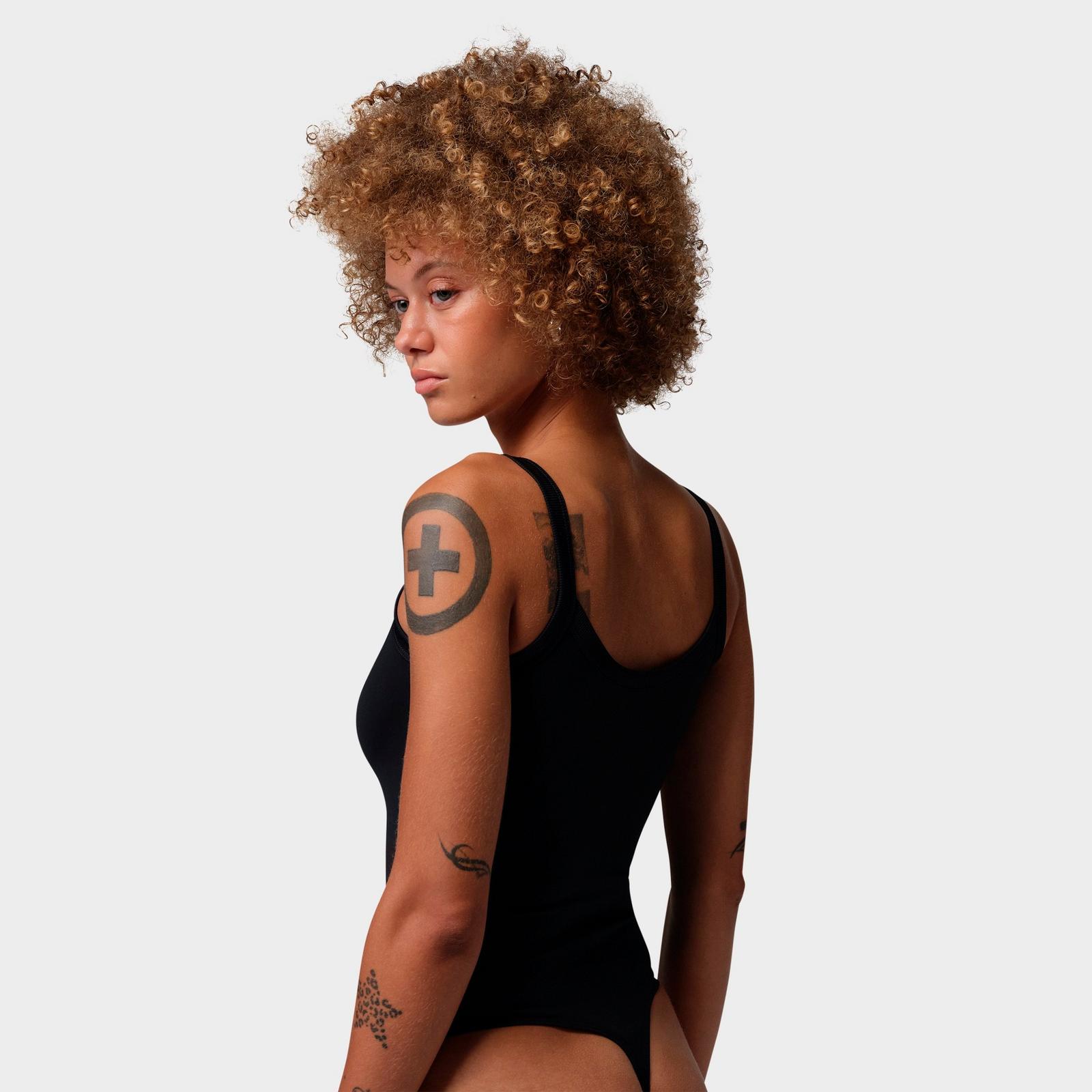 Women's Jordan Brooklyn Essentials Tank Bodysuit - Black/White - view 3