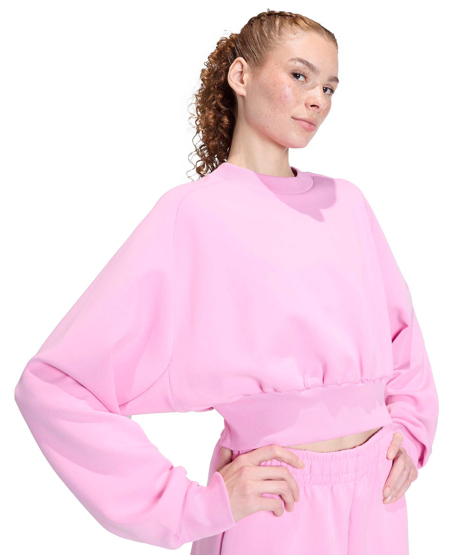 adidas Women's Soft Lux Relaxed Crewneck Sweatshirt - St Tropic Bloom