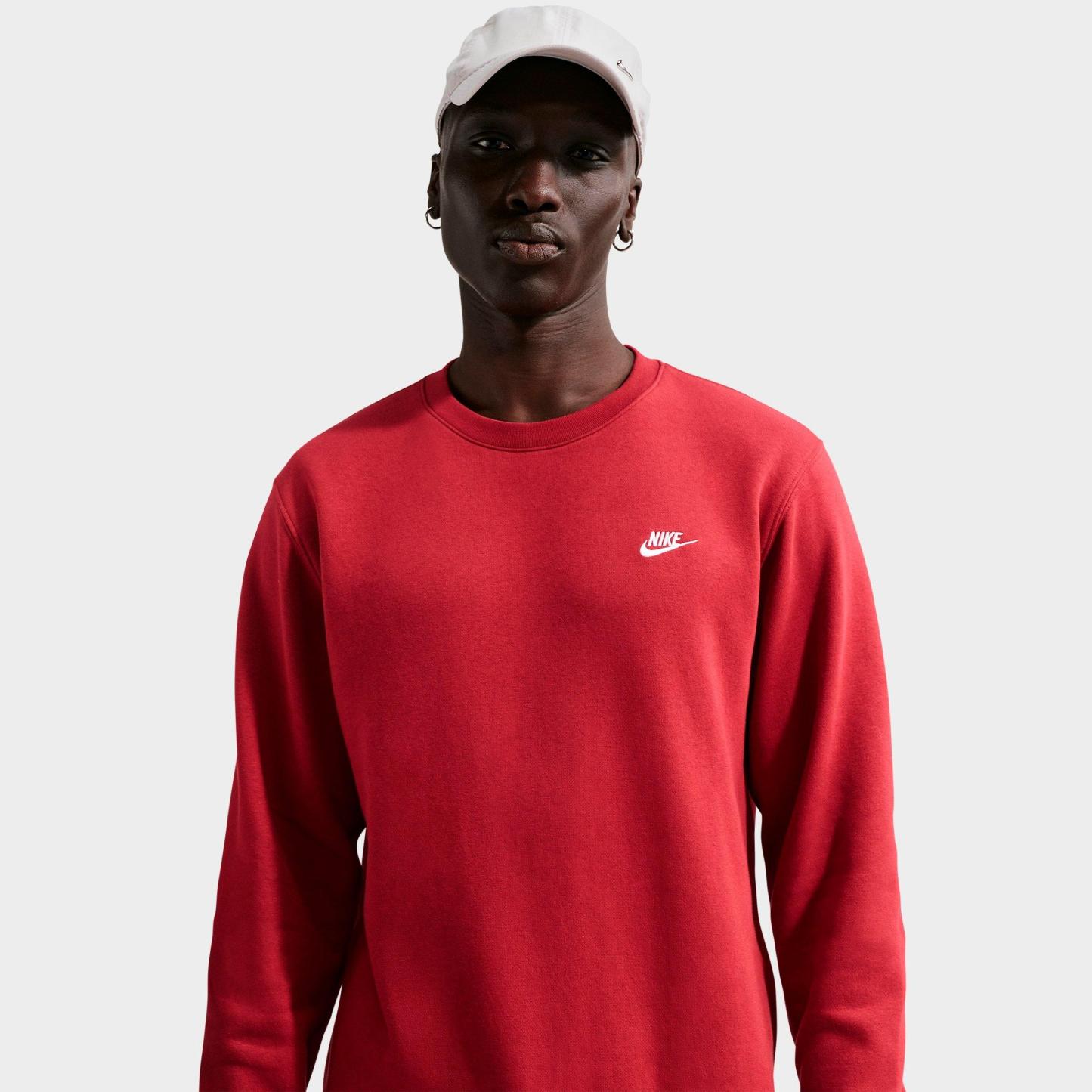 Men's Nithtke Club Fleece Premium Crewneck Sweatshirt - Team Crimson/White