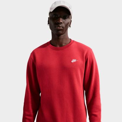 Men's Nithtke Club Fleece Premium Crewneck Sweatshirt - Team Crimson/White