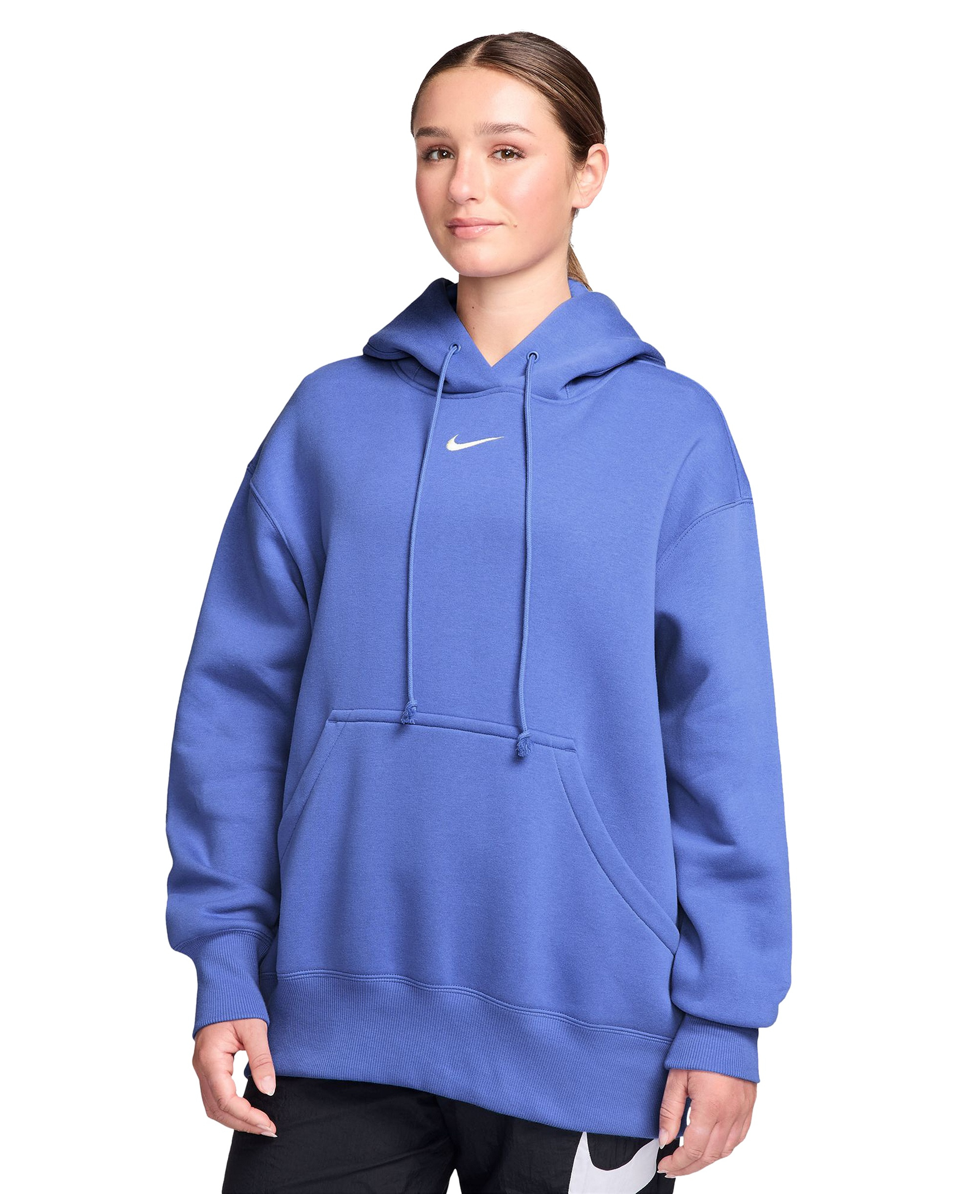 Nike Women's Sportswear Phoenix Fleece Oversized Pullover Hoodie - Lt Medium Blue/sail