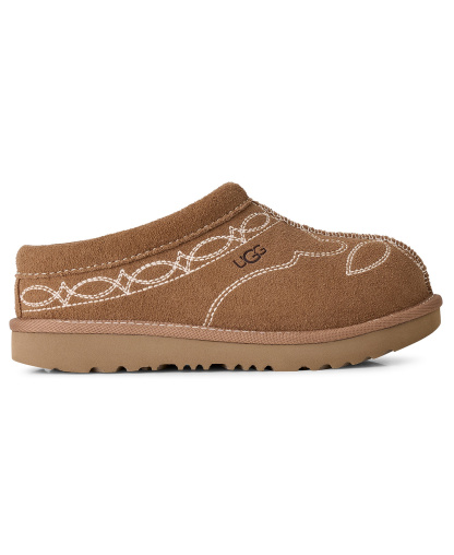 UGG® Kids Tasman II Western Clog Round Toe Slippers - Chestnut