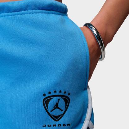 Women's Jordan Brooklyn Fleece Shorts - University Blue/White/Black - view 4