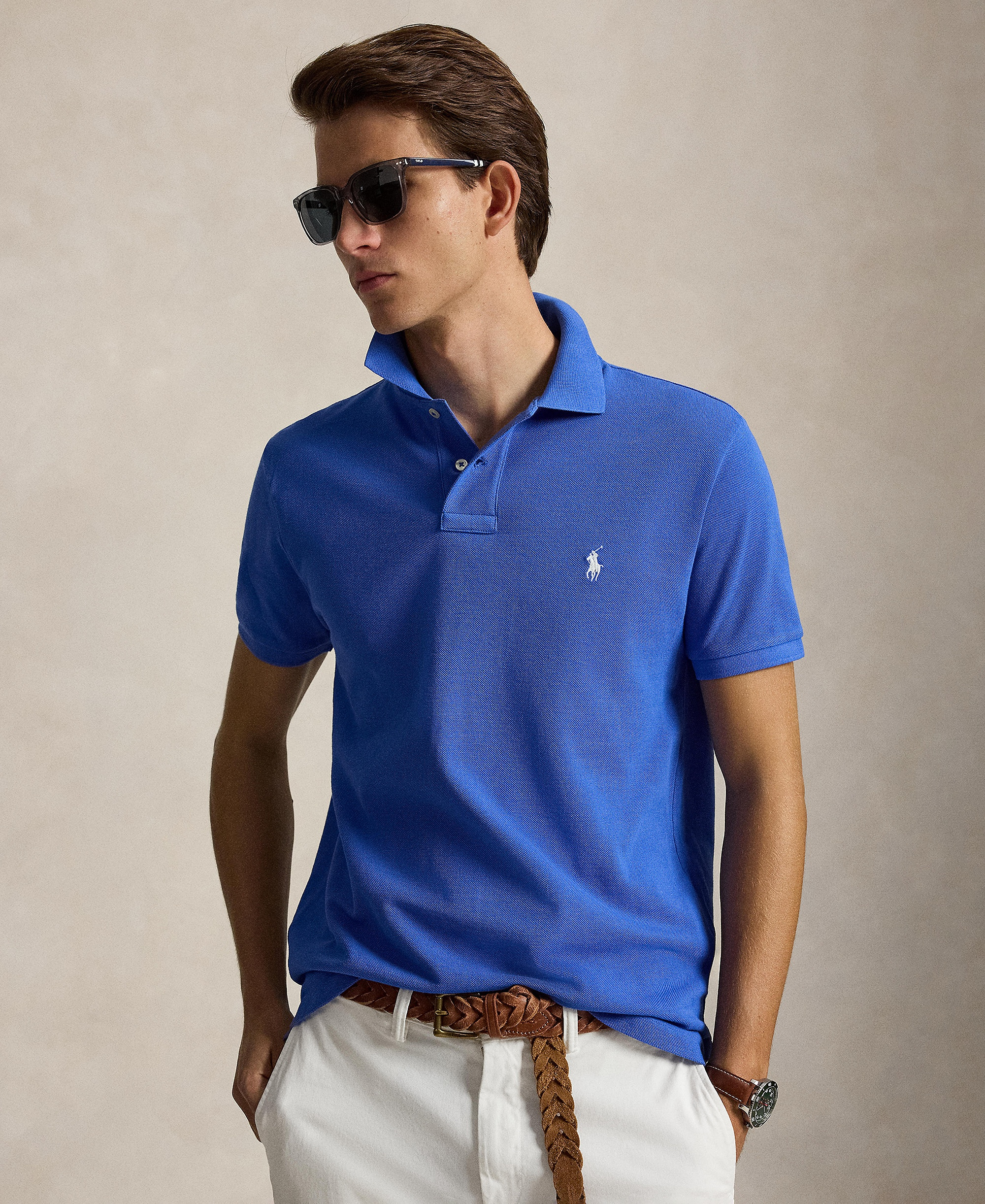 Polo Ralph Lauren Men's Classic-Fit Mesh Polo Shirt - New Iris Blue