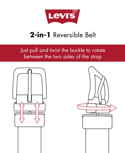 Levi's Reversible Casual Men's Belt - Brown/Black