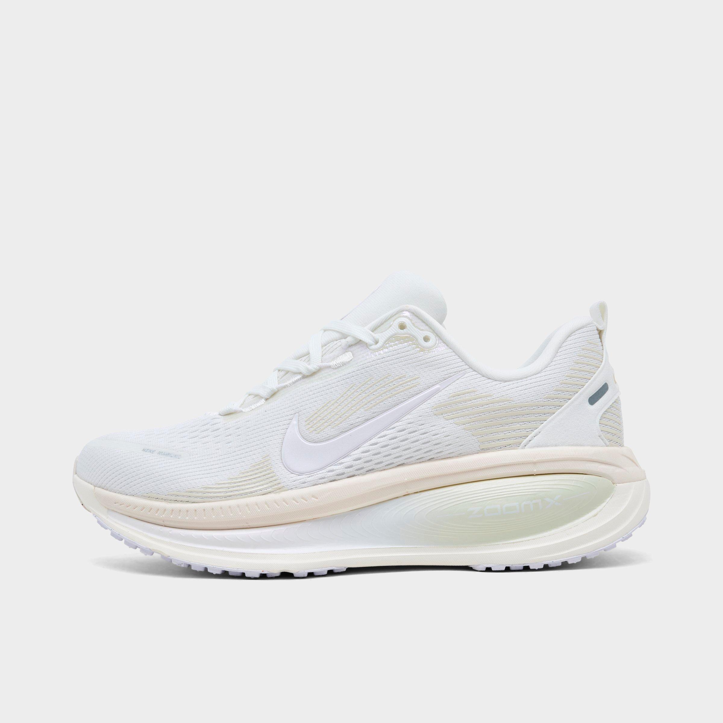 Women's Nithtke Vomero 18 Running Shoes - Part 1 - Summit White/White/Chalk/Seaglass - Left shoe facing left. Outside of the shoe.