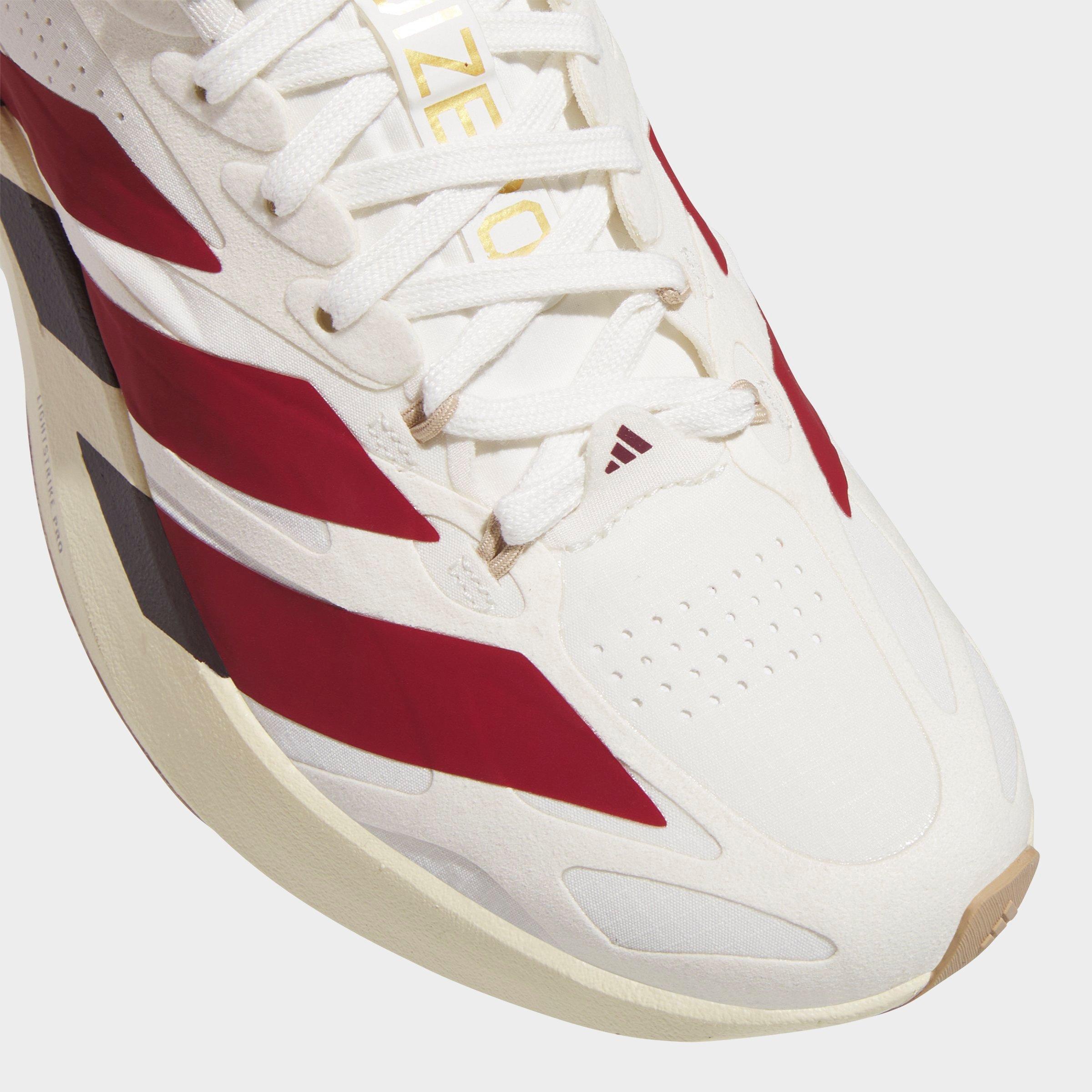 Women's adidas Adizero EVO SL Exo Running Shoes - Part 2 - Core White/Team Victory Red/Cream White - Detail shot