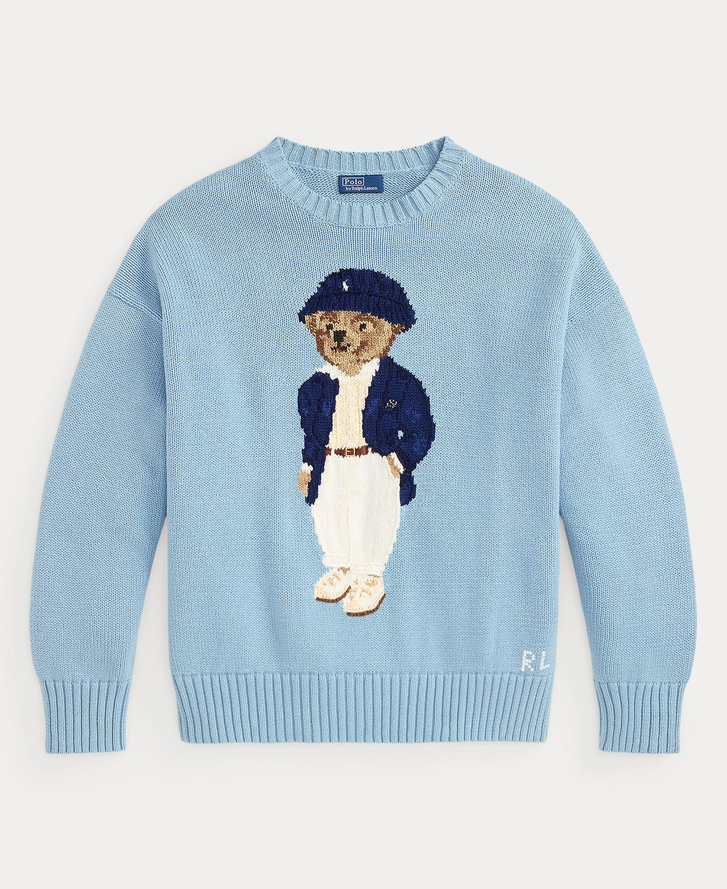Polo Ralph Lauren Women's Polo Bear Oversized Crewneck Sweater - Blue Note