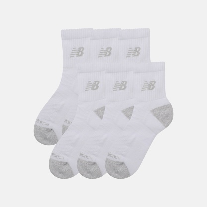 New Balance Active QTR Socks 6 Pack, LAS65202WT