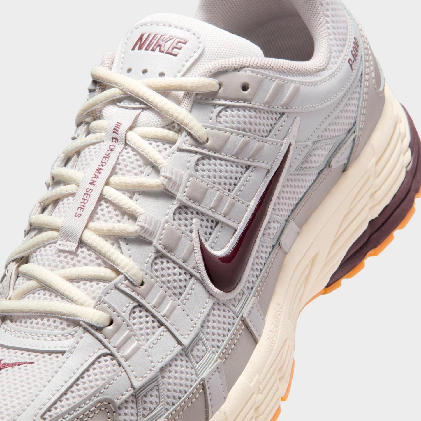 Men's Nike P-6000 Casual Shoes - College Grey/Vast Grey/Coconut Milk/Burgundy Crush