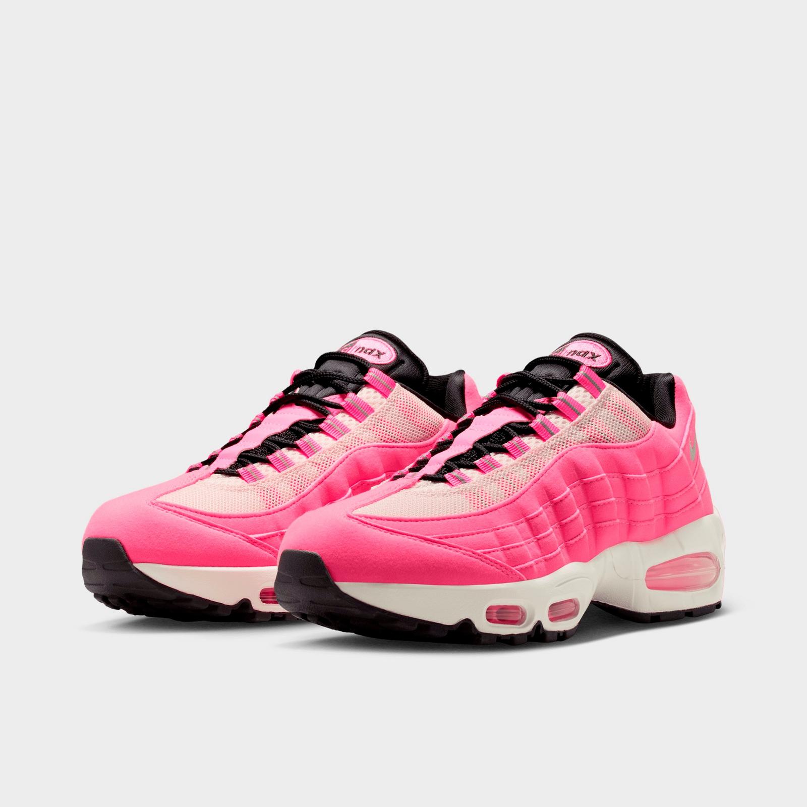Women's Nike Air Max 95 Big Bubble Casual Shoes - Pink Glow/Off Noir/Pearl Pink/Metallic Silver